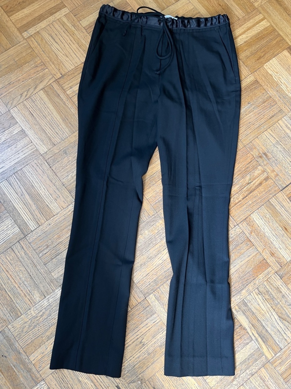 Corporate girlie Black Office Siren Drawstring Tailored Pants.